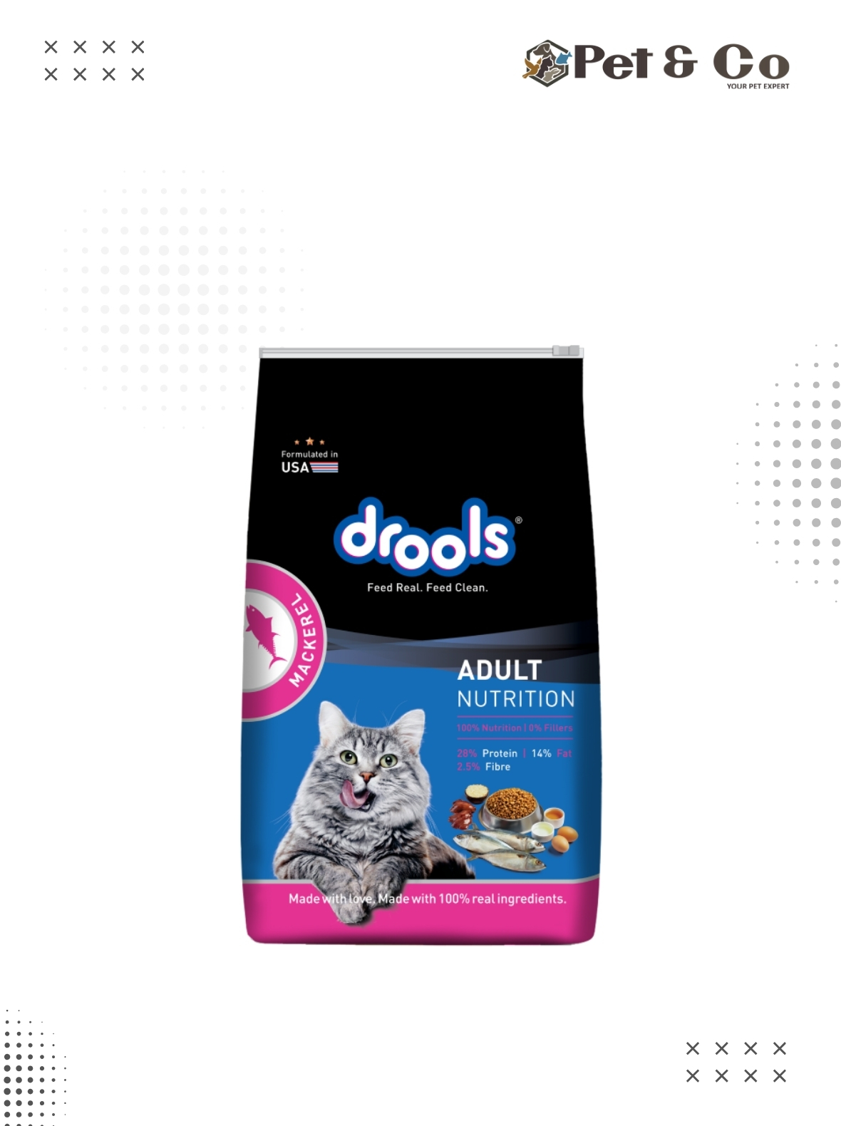 Drools Dry Food For Adult Cat - Mackerel 3kg