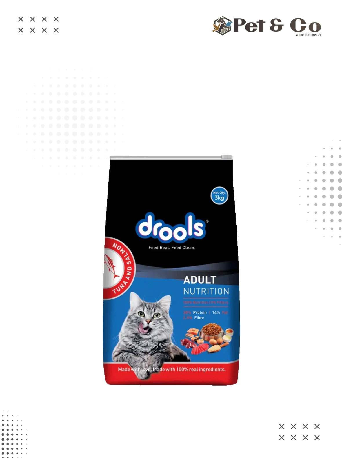 Drools Dry Food For Adult Cat - Tuna & Salmon