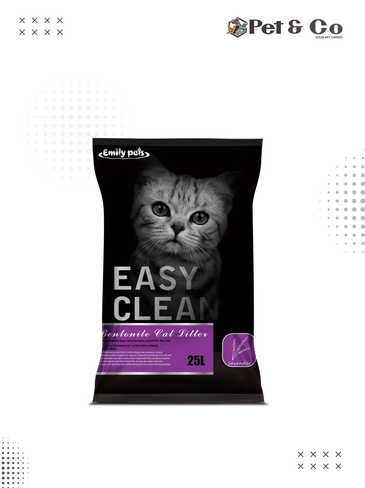 Emily Love Sand Cat Litter (25L/20Kg) Lavender
