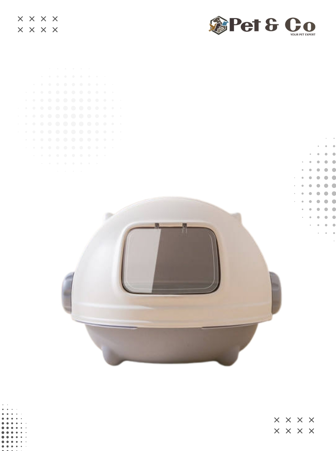 Fully Enclosed with Front-Opening Cat Litter Box