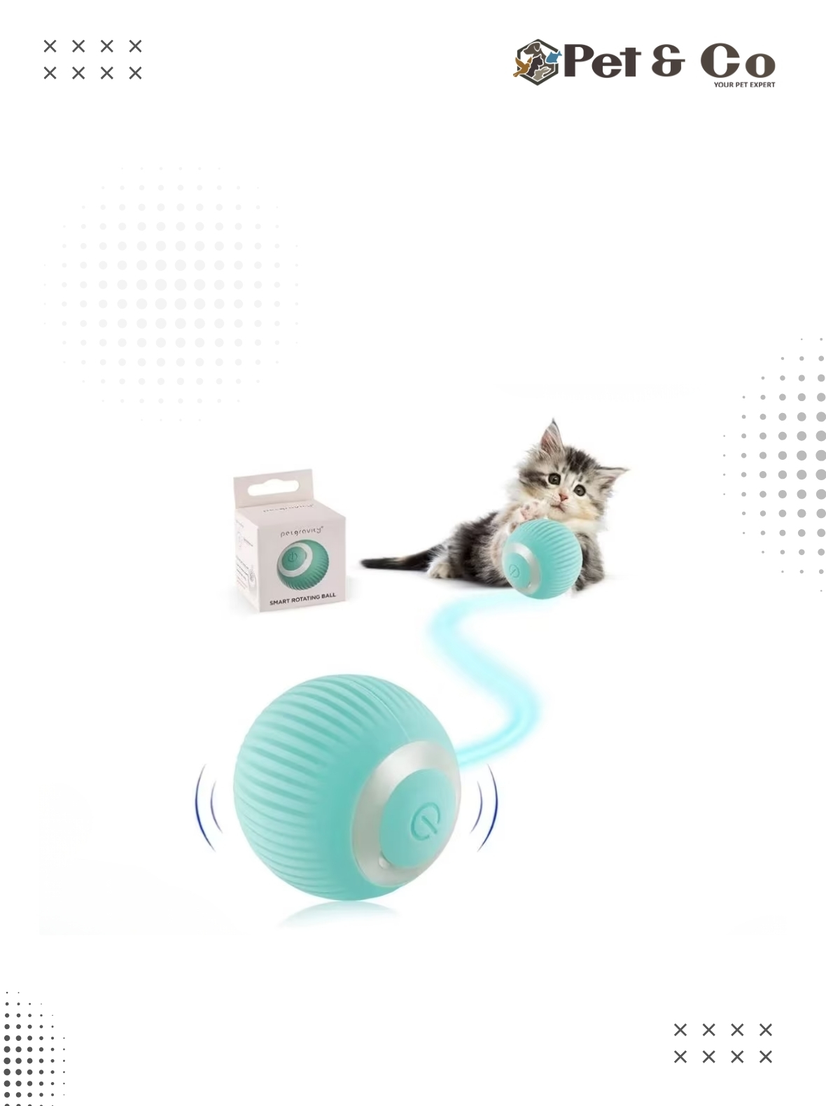 Gravitational Rolling Ball for cats & kittens