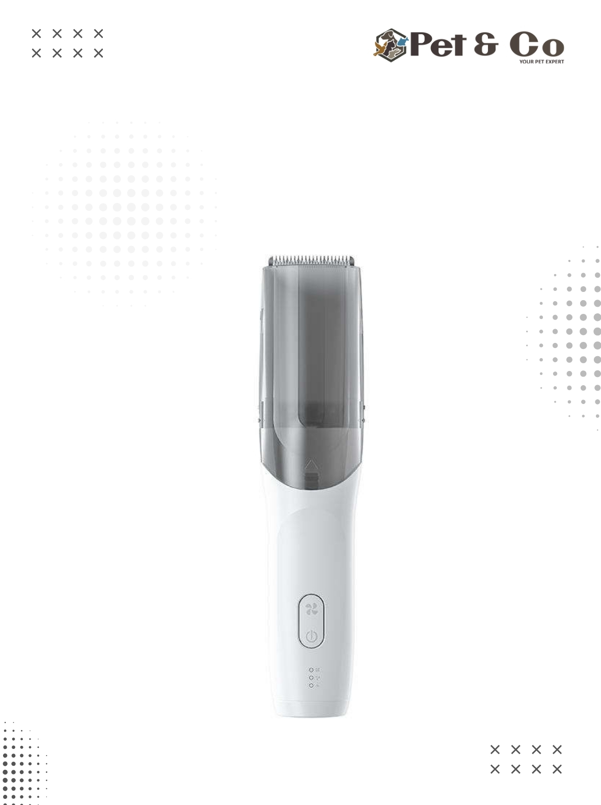 Hair Clipper Silent Vacuum Hair Trimmer for Pets