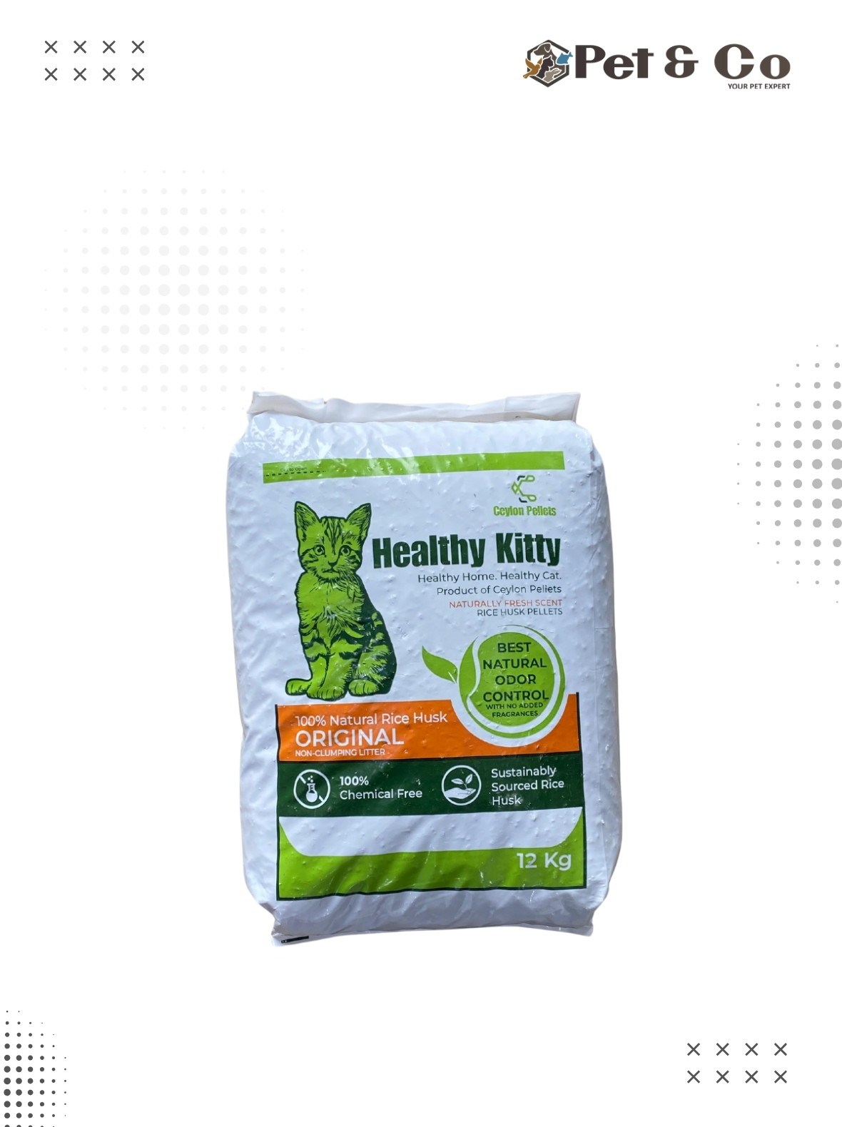 Healthy Kitty Rice Husk Cat-Litter 10Kg