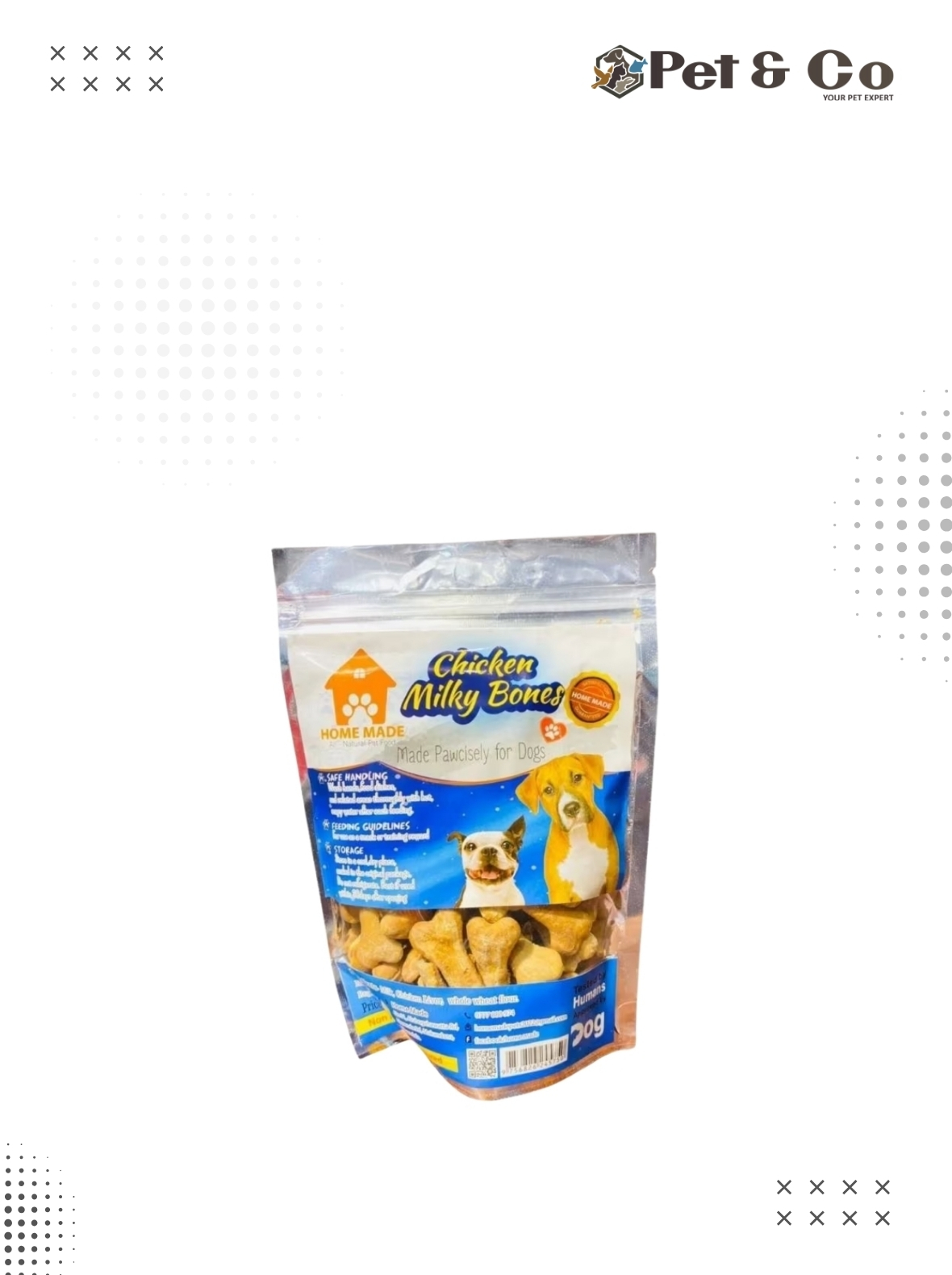 Homemade Chicken Milky Bone Dog Treats 100g