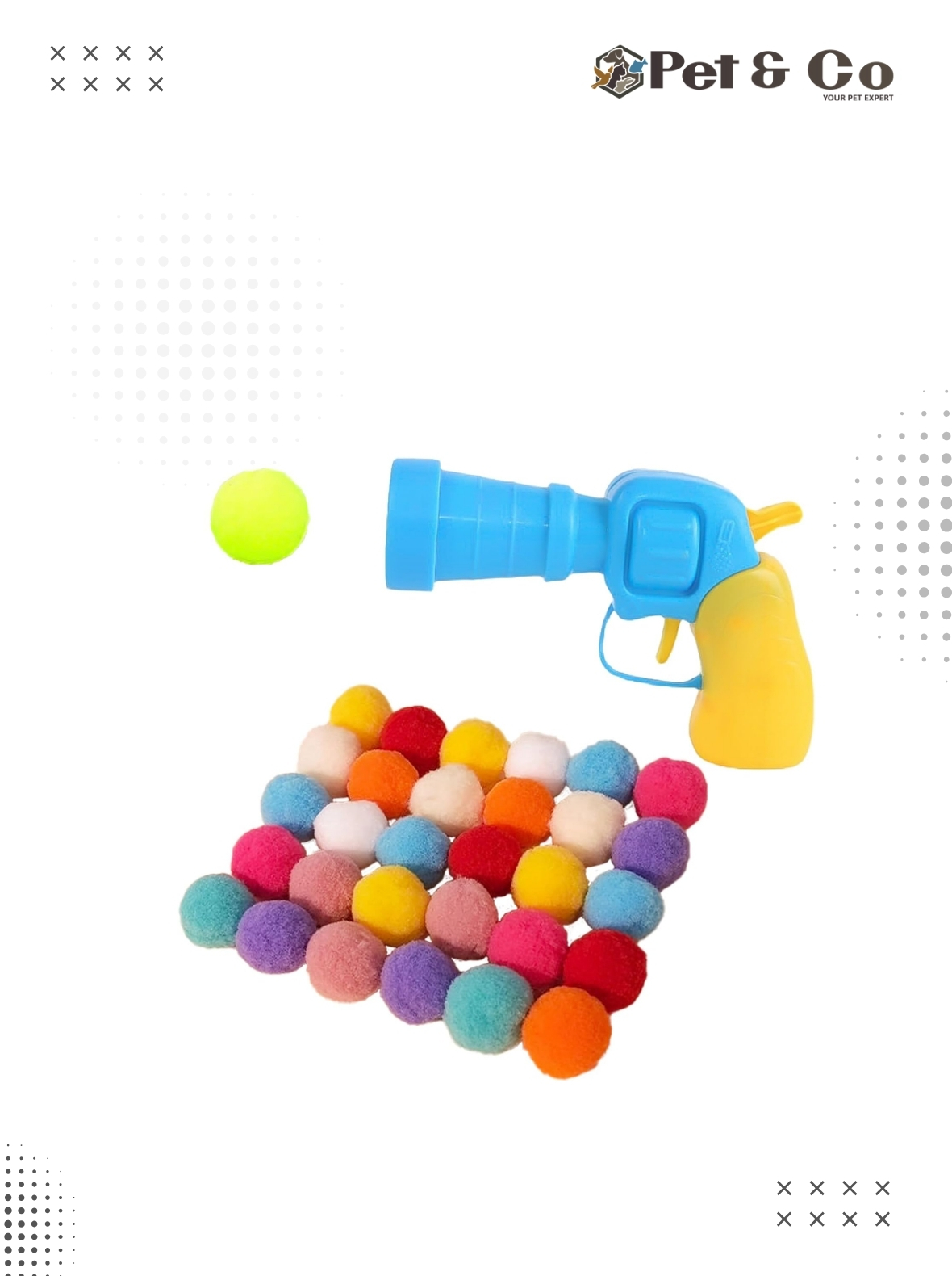 Interactive Gun Toy For Cats 30 Balls