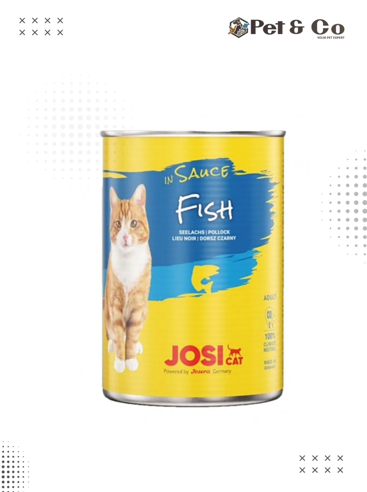 JOSI Cat Sauce Wet Food Tin 415g - with Fish