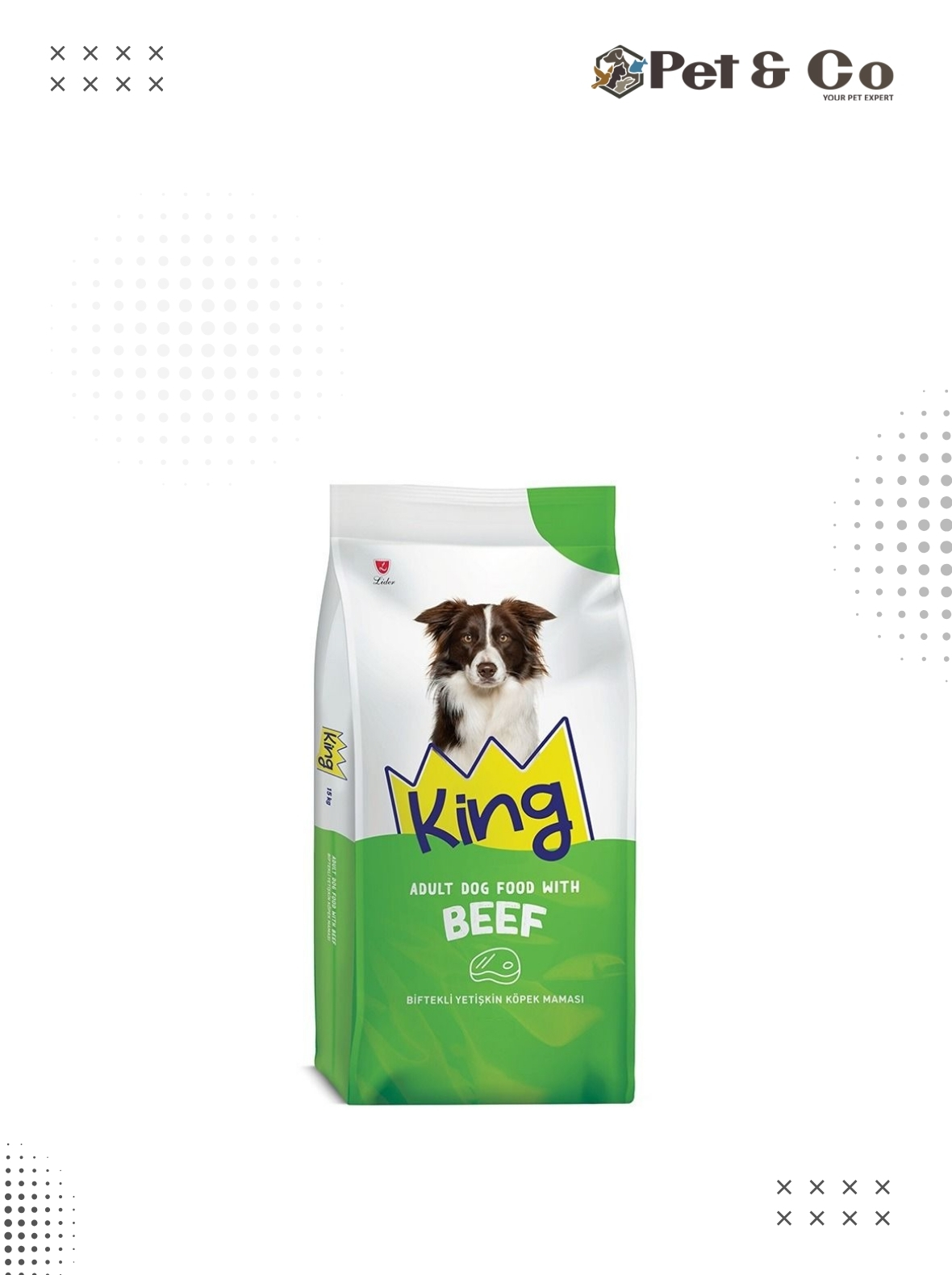 King Dog Adult Beef Flavored Dry Food - 10KG