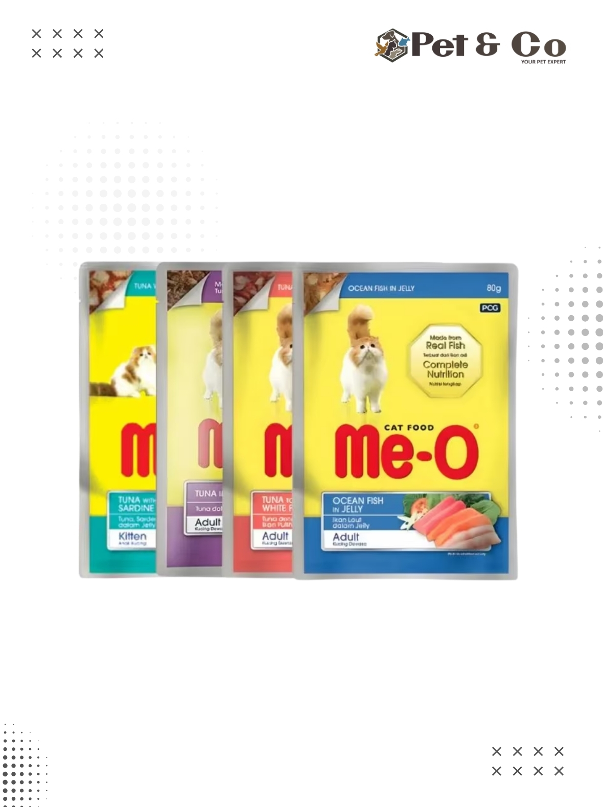 Me-O Cat Wet Food Pouches 80g