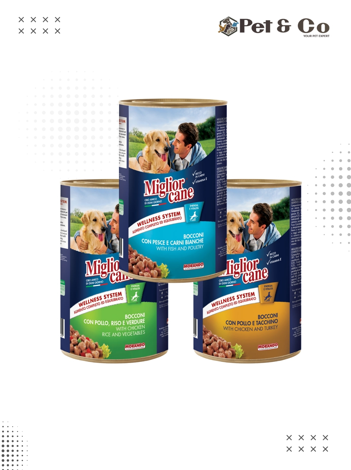 Morando Miglior Cane Chunk Dog Wet Food Tin 1250g