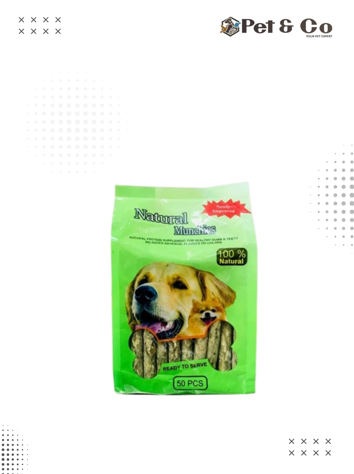 Natural Munchies for Dogs - 50PCS