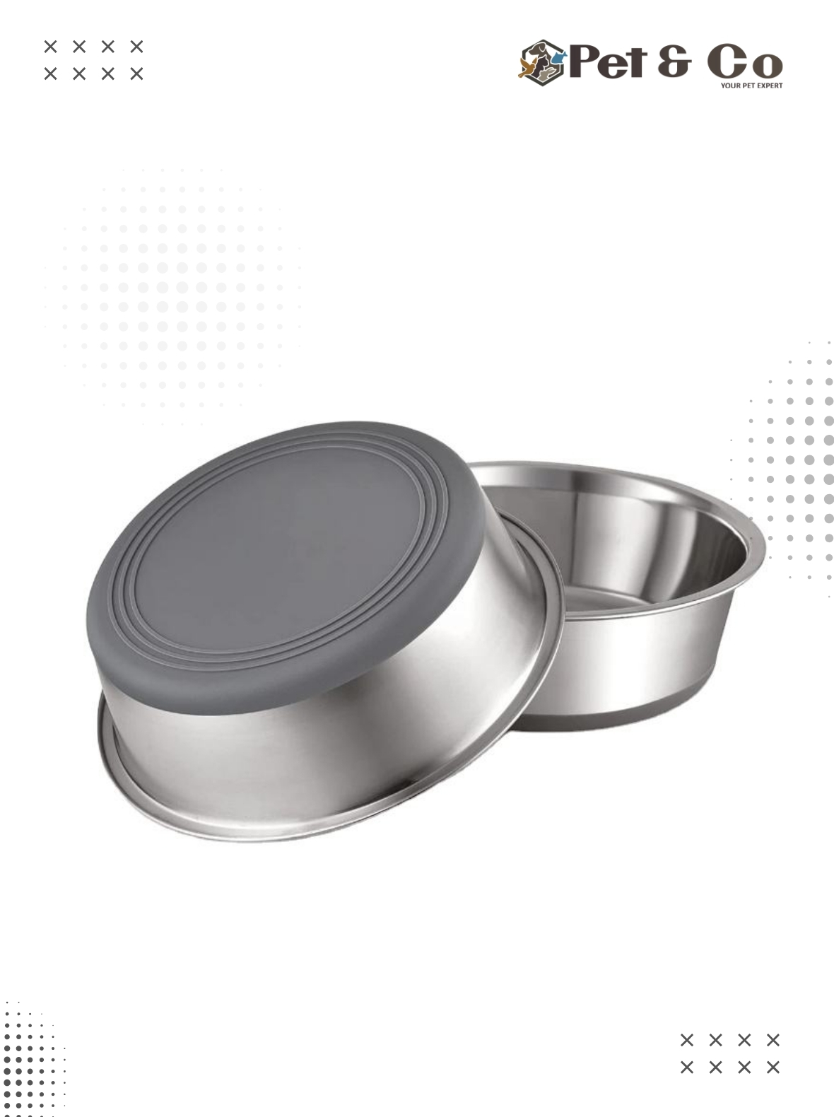 Nonslip Stainless Steel Bowl For pets