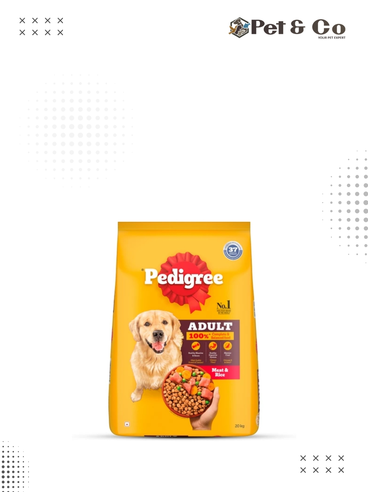 PEDIGREE® Meat & Rice for Adult Dogs 2.8KG
