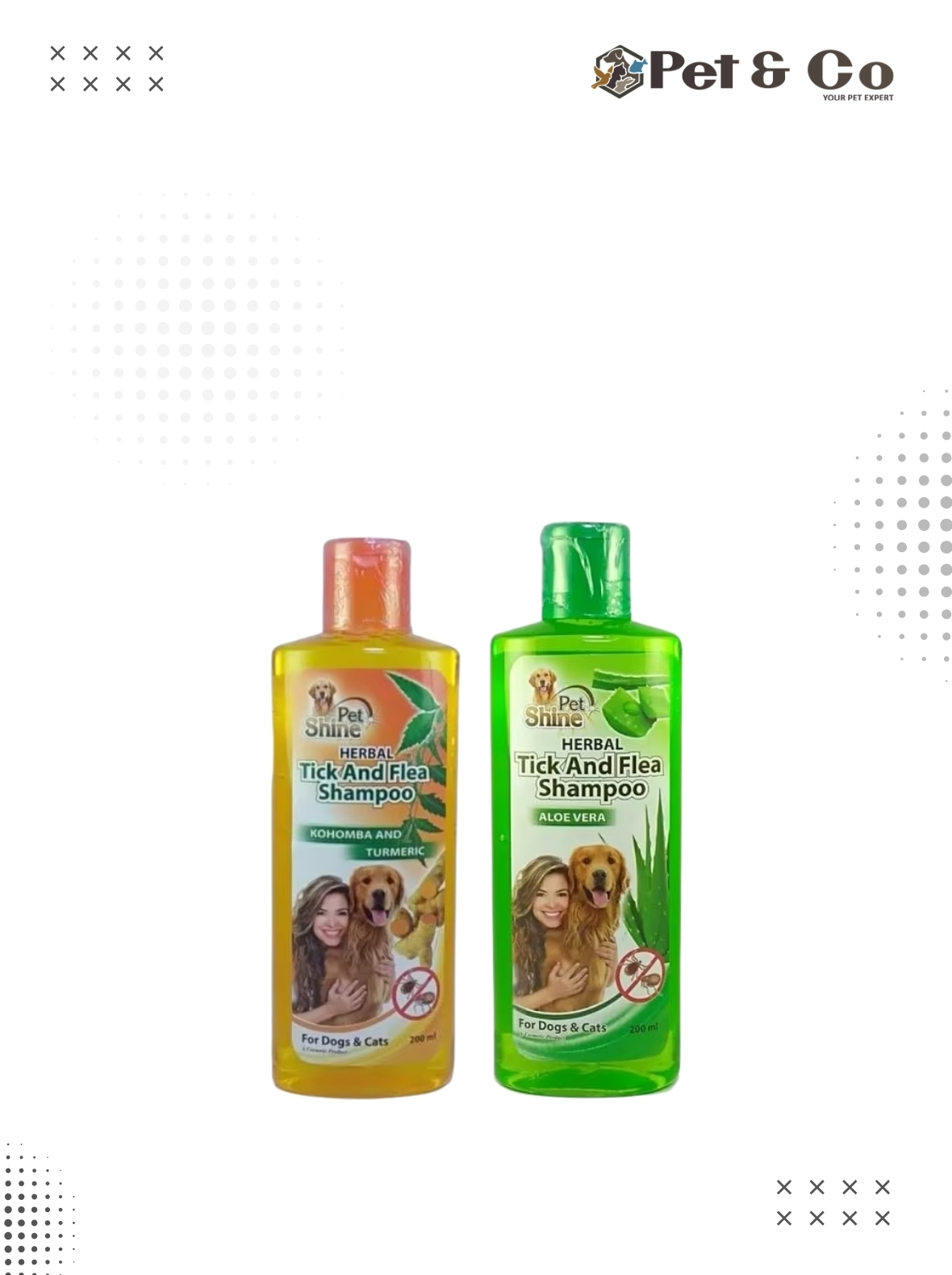 Pet Shine Herbal Tick & Flea Shampoo for Dogs