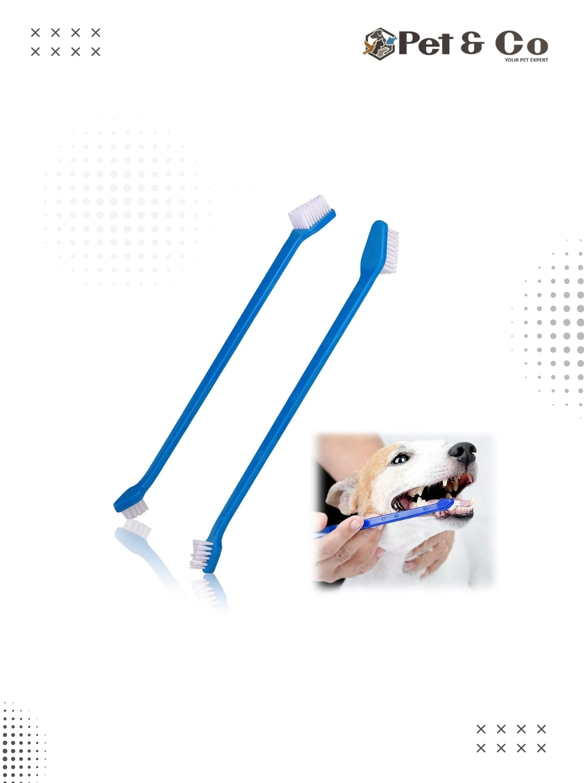 Pets Dog Toothbrush (Long Double Side) 2 Pcs