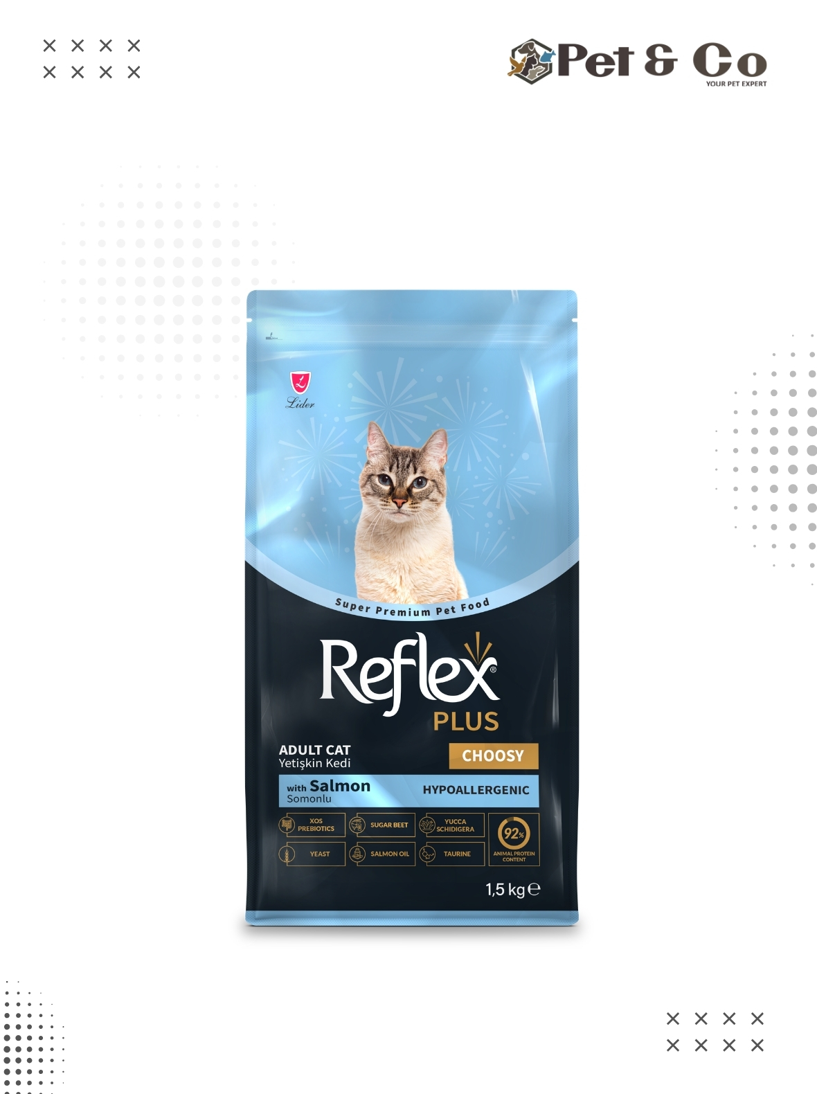 Reflex Plus Choosy Adult Cat Food with Salmon 1.5KG
