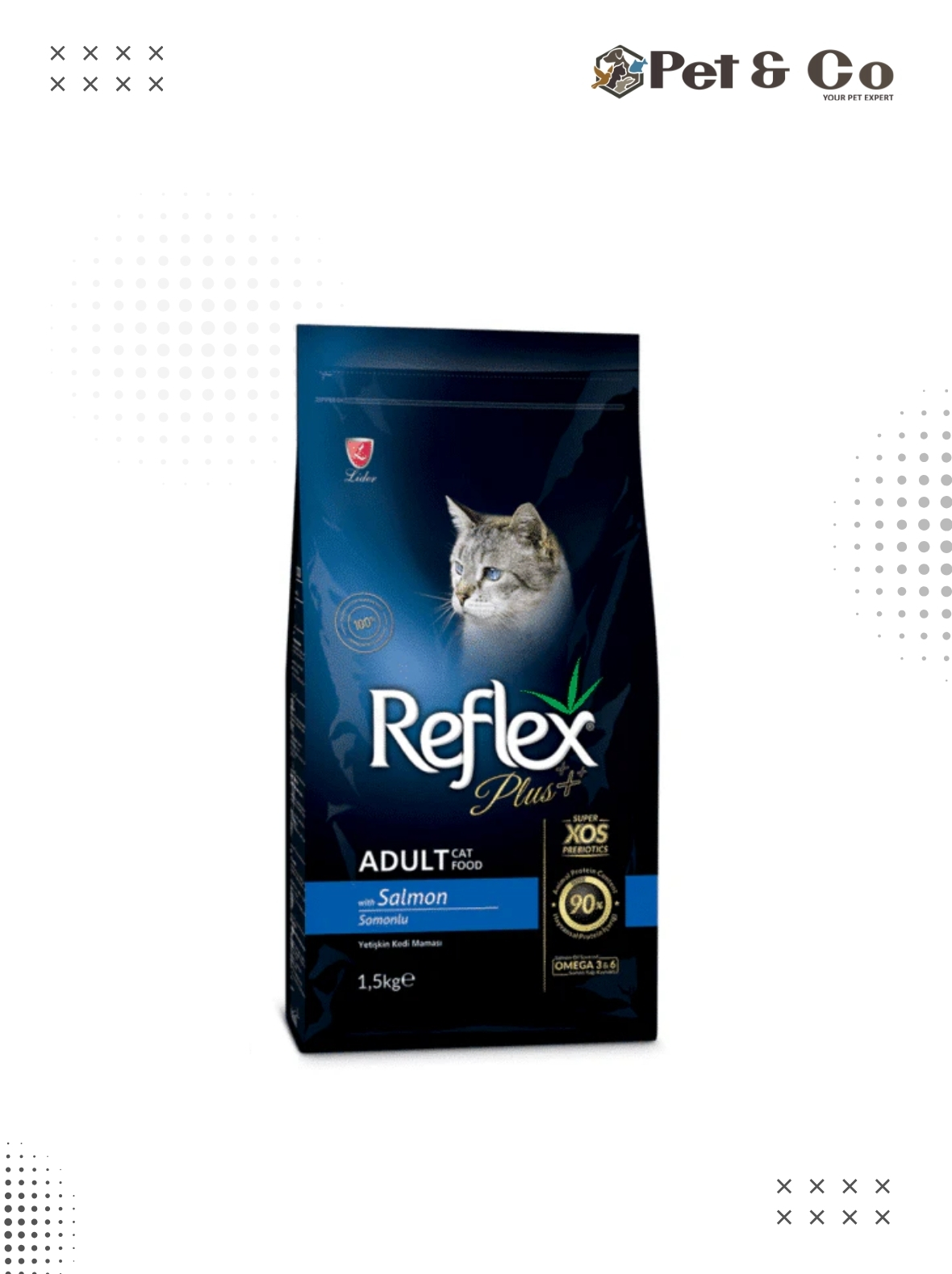 Reflex Plus Salmon Cat  Adult Dry Food 1.5kg