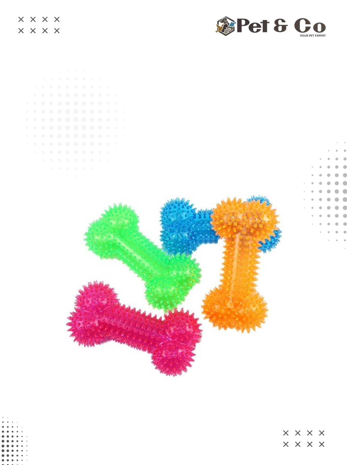 Rubber Bone Toy With Light