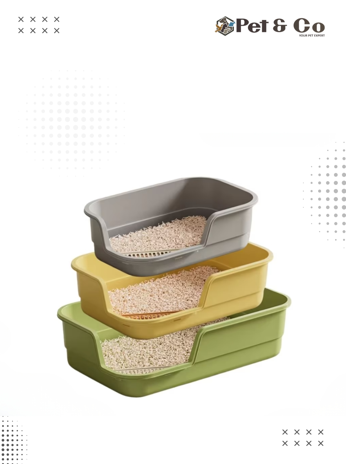 Splash Proof Semi Enclosed Cat Litter Box