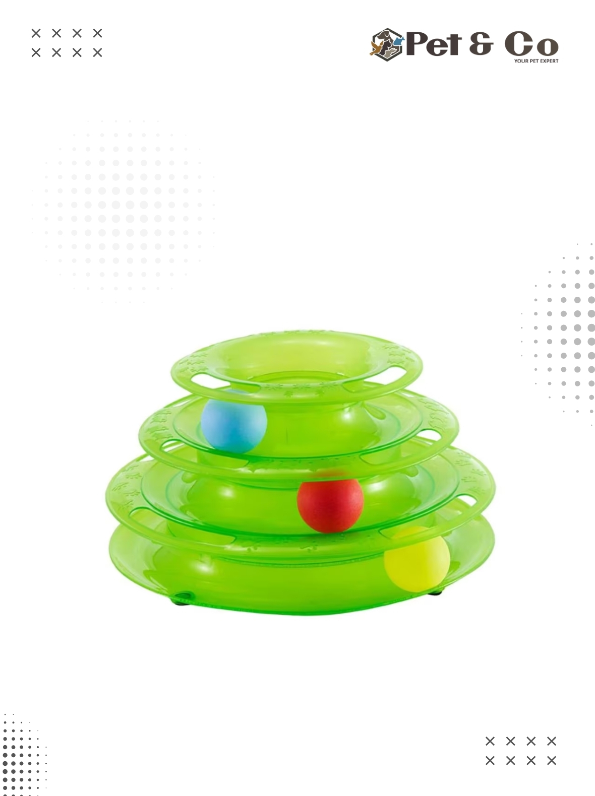 Triple Tower Track Ball Tower Tree Cat Kitten Play Toy