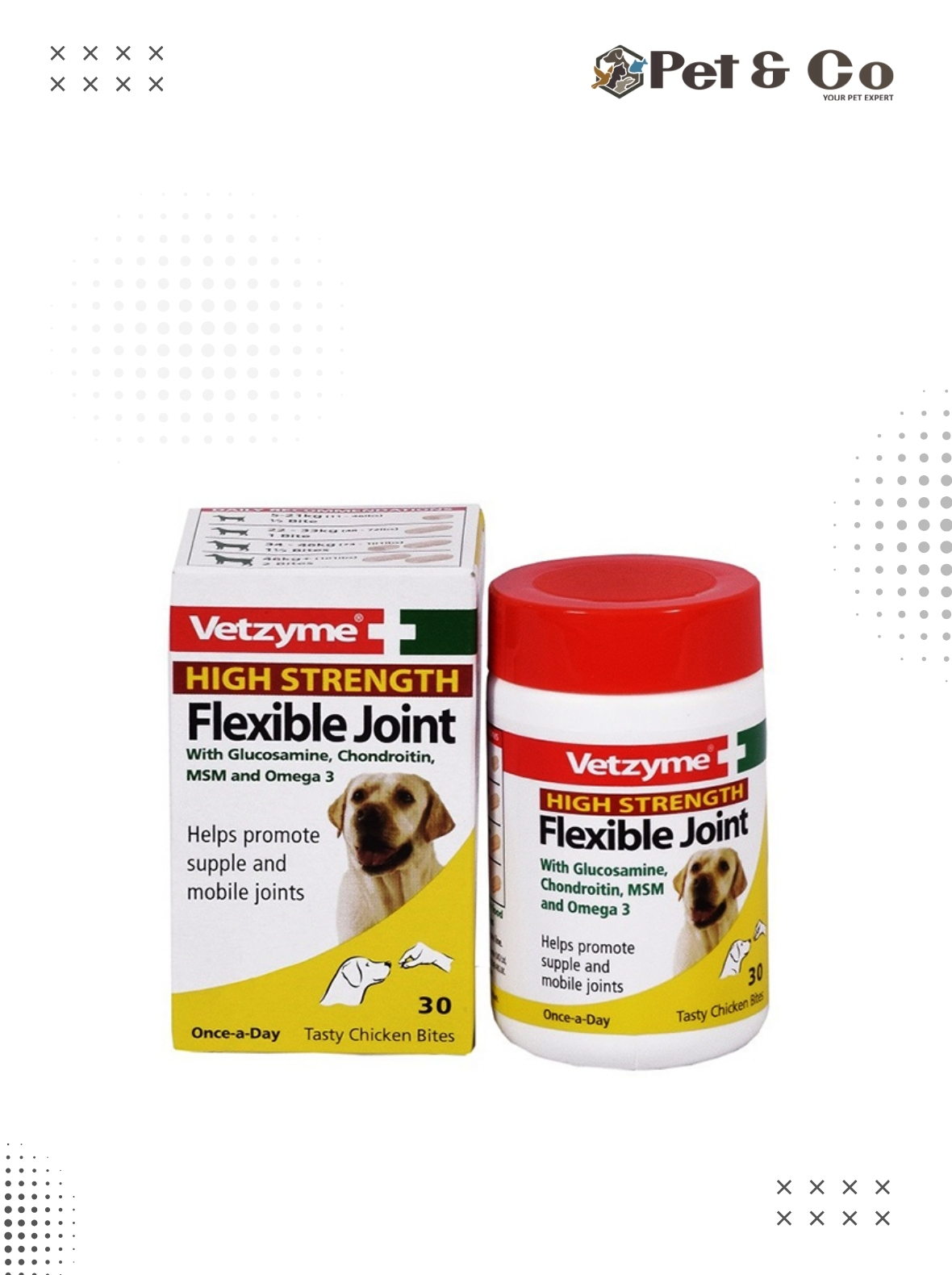 Vetzyme High Strenght Flexible Joint for Dogs & Puppies (30 Tablets)
