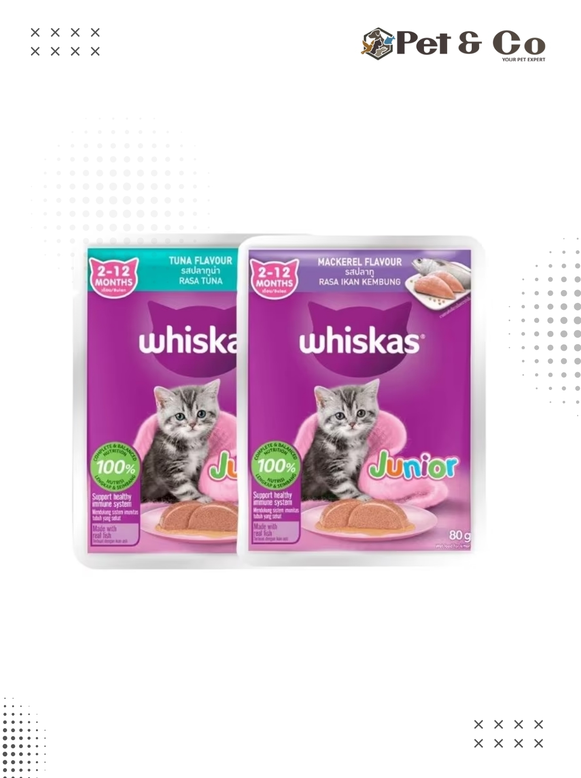 Whiskas® Junior 2-12 Months Wet Food Pouch 80g