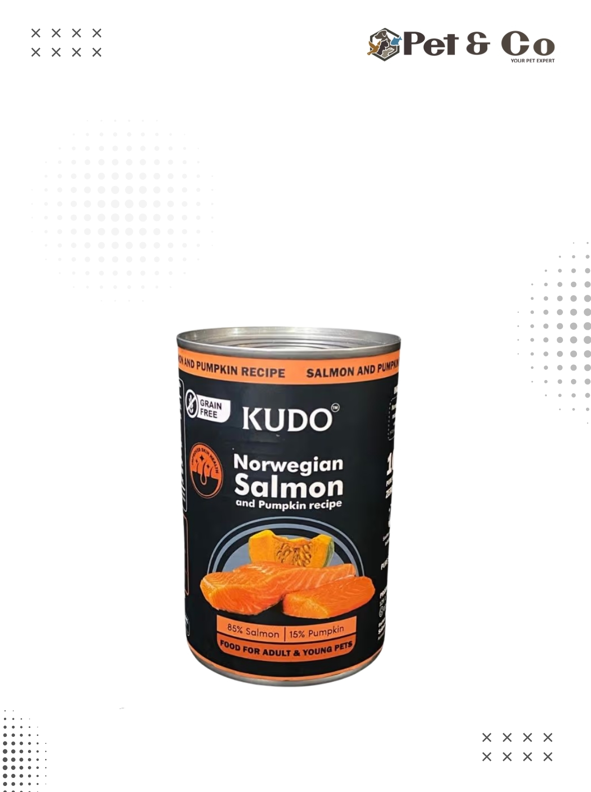 KUDO Wet Food For Cats & Dogs - Salmon & Pumpkin 400g