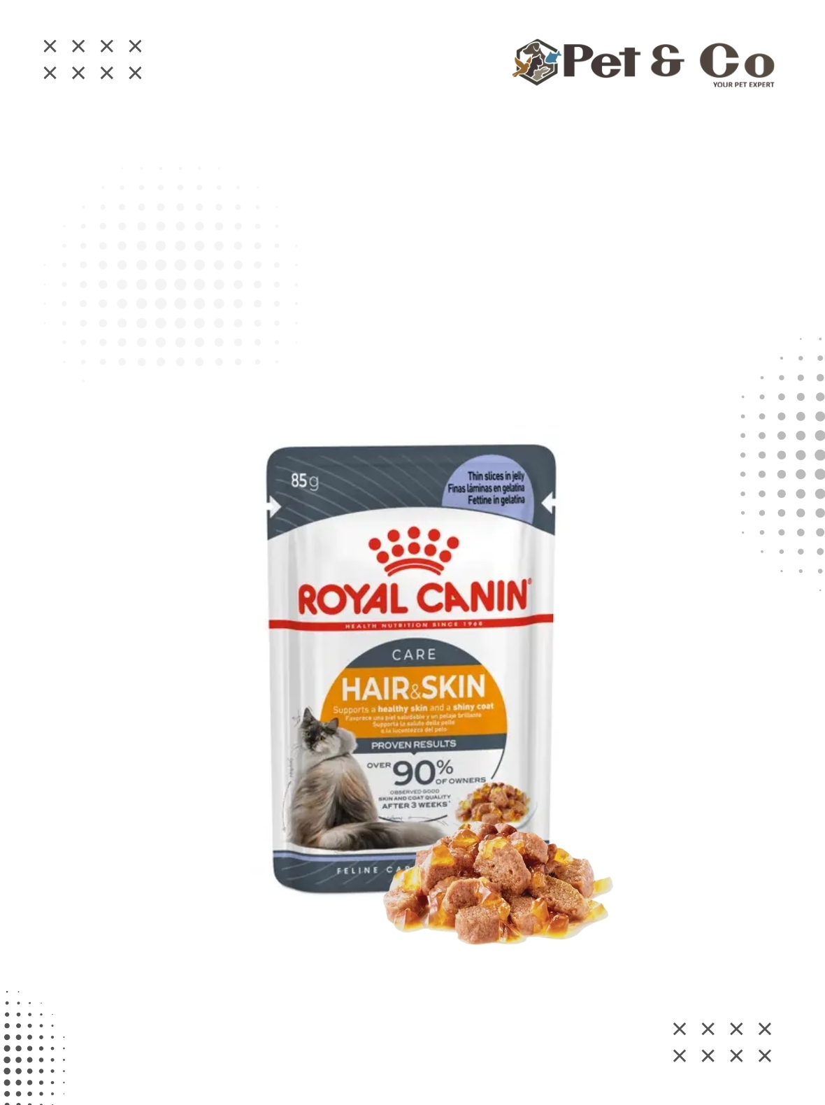 Royal Canin Hair & Skin Care Wet Food Pouch for Cats Jelly 85g