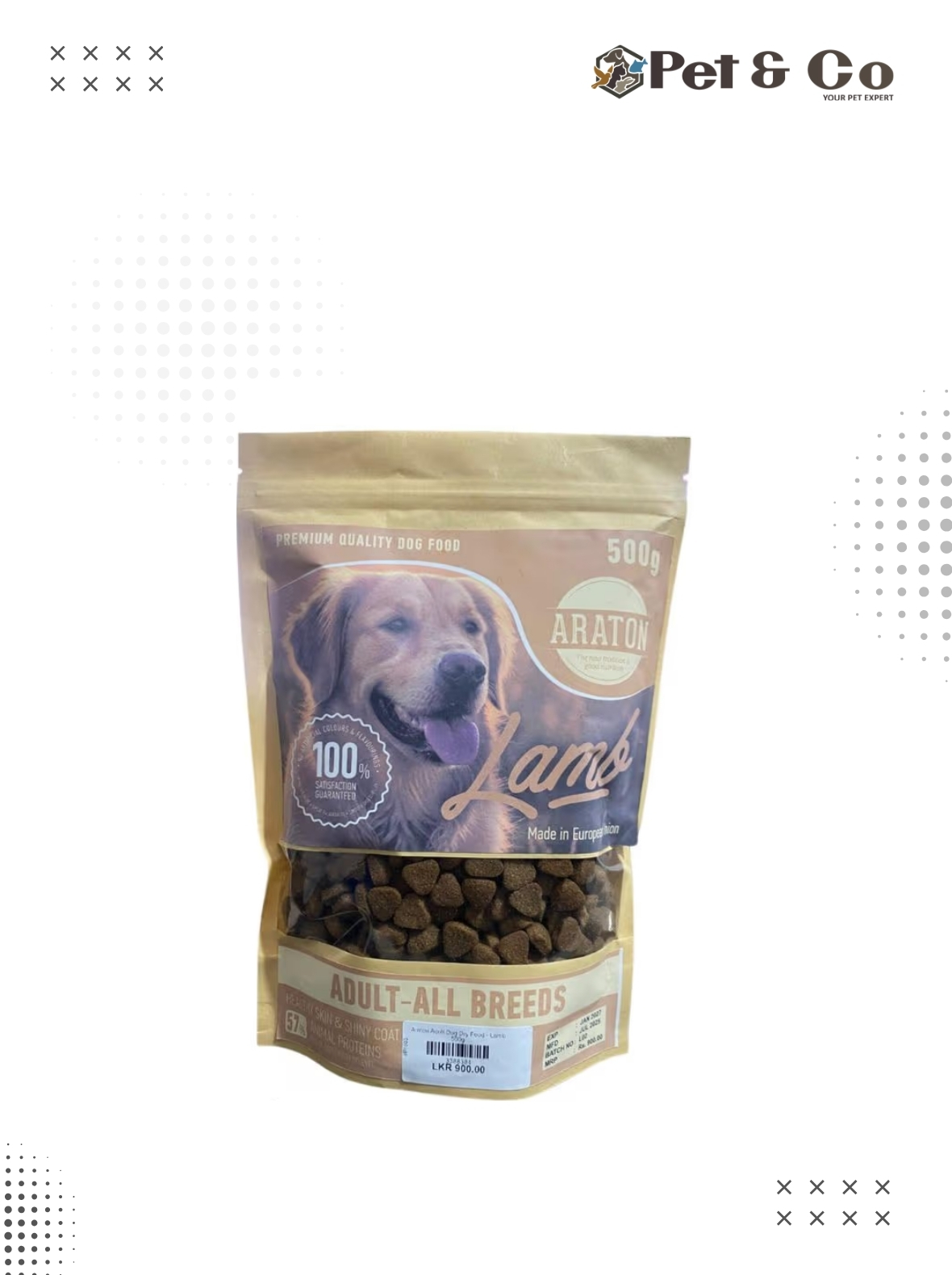 Araton Adult Dog Dry Food - Lamb 500g