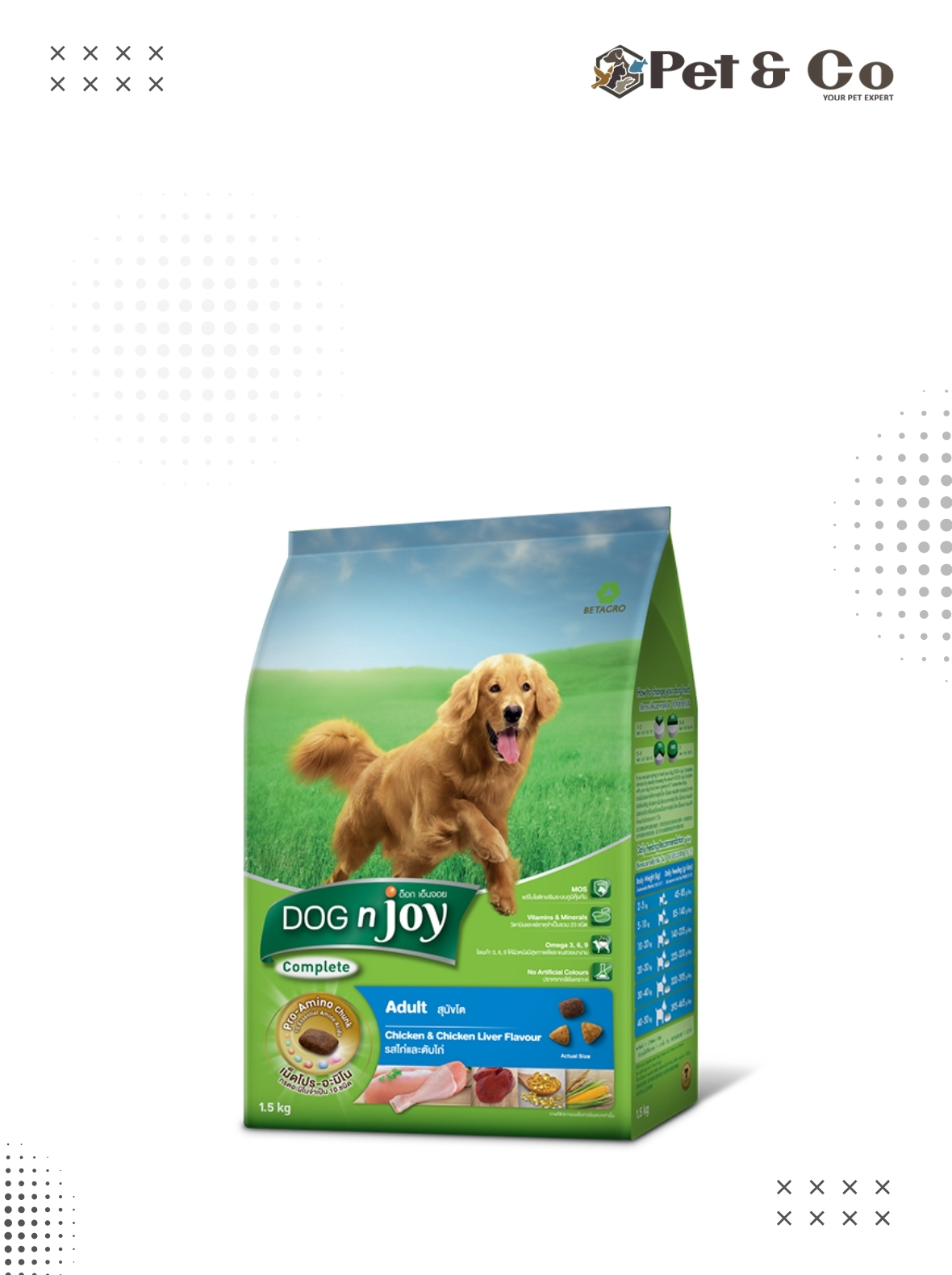Dog N Joy Adult Dog Chicken & Chicken Liver 1.5Kg