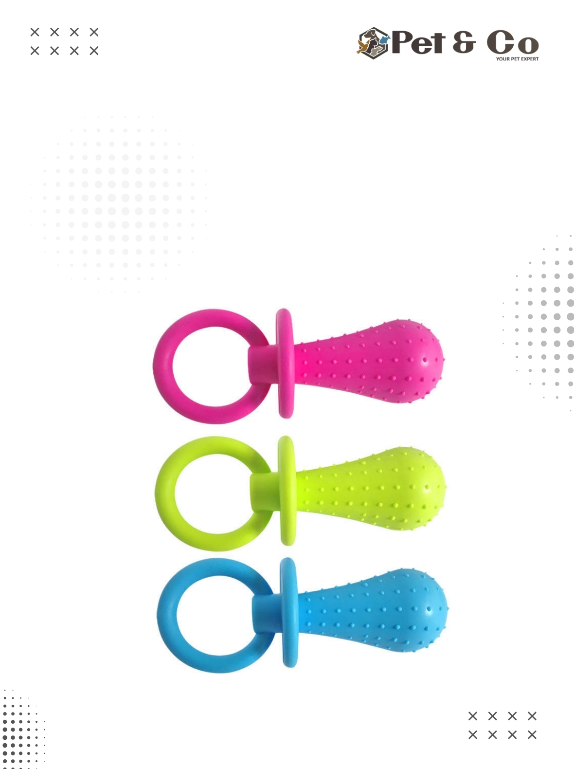 Pacifier-shaped Rubber Dog Chew Toy