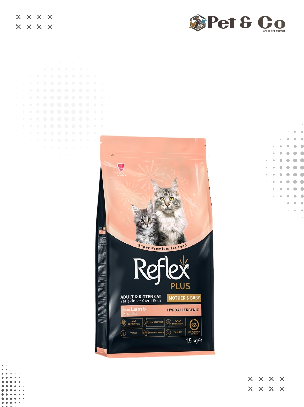 Reflex Plus Mother ​​&​​ Baby Cat Food with Lamb 1.5Kg
