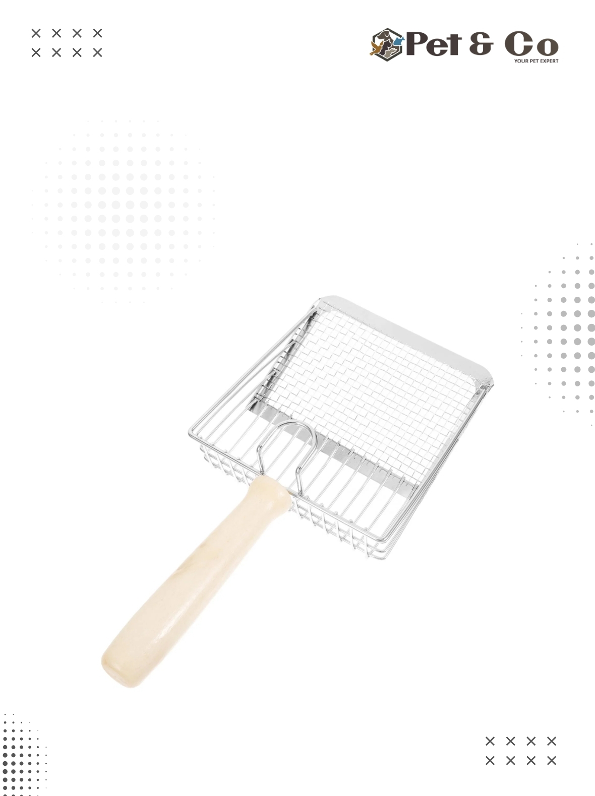 Stainless Steel Catlitter Scoop with Hook Holder